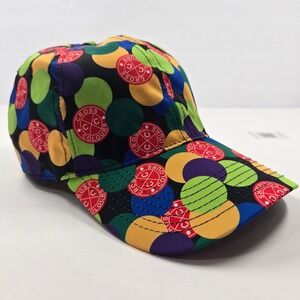 Cross Colours Polka Dot Logo Print Baseball Cap Multi Color Strapback Hat
